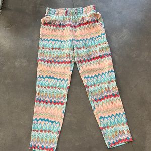 Beautiful peacock, Missoni inspired mix! Lounge or errands pants!